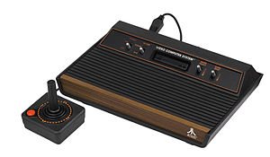 Atari 2600. The top bezel of the cast included the switches for power, player difficulty switches, etc.